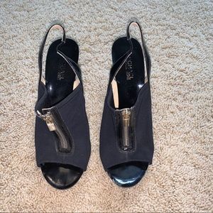 Michael kors heels with zippers open toe